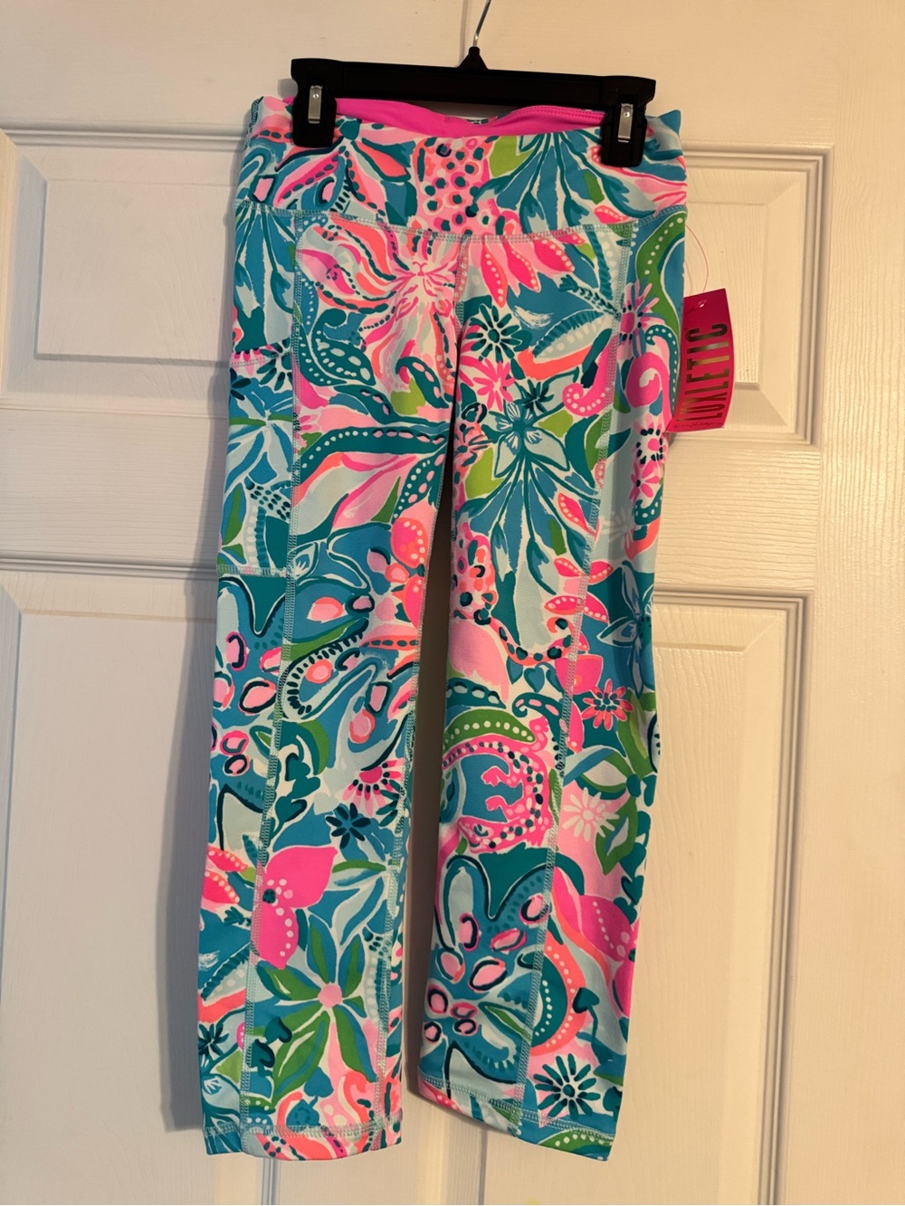 Lilly Pulitzer Pink, Aqua & Green Floral Leggings